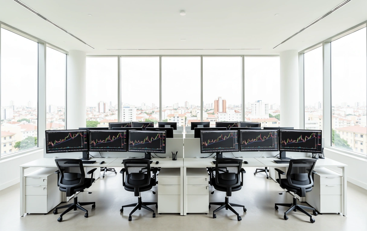 Ambiente de análise financeira profissional